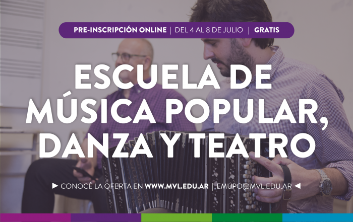 🎶 ¡Cupos disponibles en la Escuela de Música Popular, Danza y Teatro!