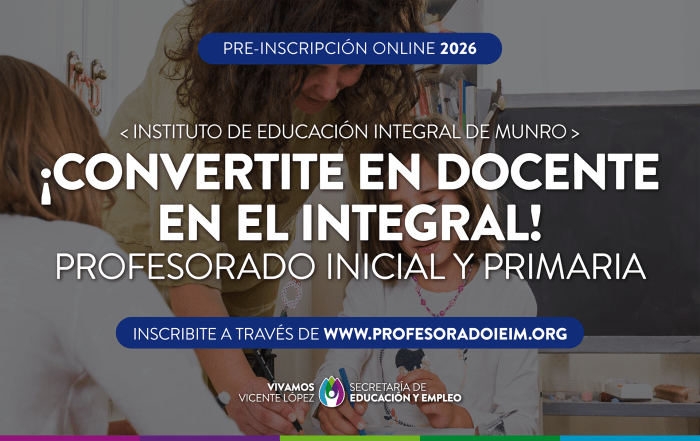 Pre-Inscrip Profesorado Docente Integral Munro 2026