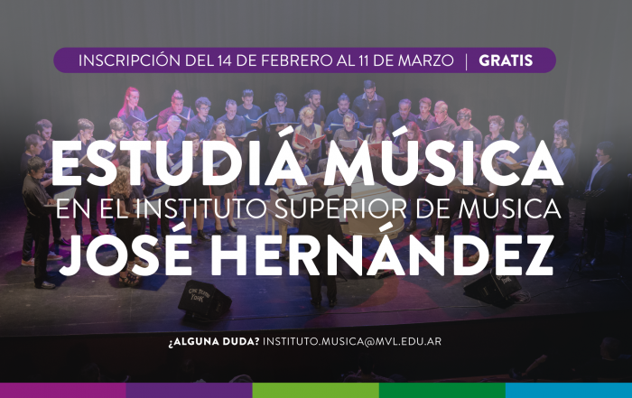 #Inscripción2022 ► INSTITUTO SUPERIOR DE MÚSICA JOSÉ HERNÁNDEZ